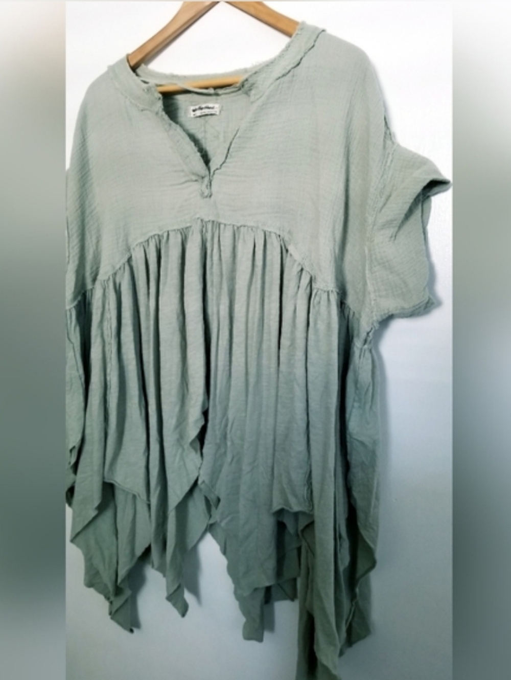 NEW We The Free Sugar Rush Baby Doll Oversized Top Lagenlook Style Boho Top NWOT - Picture 6 of 13